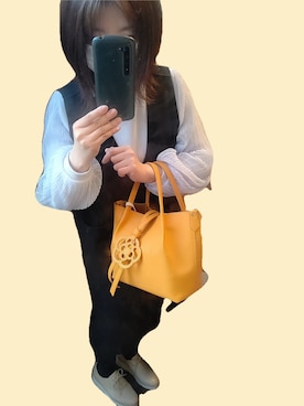 「chocol raffine robe（ショコラフィネローブ）のアイテム（オールインワン・サロペット）」を使った、ki✿さん（レディース・161cm）の冬コーディネート