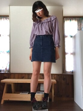 「フリルトップス」｜Annaさん（レディース・164cm）の春コーディネート