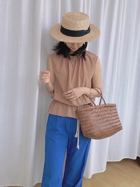 「日系极简」｜「アイテム（アクセサリー）」を使った、Waxilisaさん（レディース・161cm）の夏コーディネート