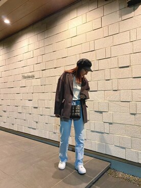 「MOUSSY（マウジー）のアイテム（テーラードジャケット）」を使った、ぱわさん（レディース・158cm）の秋コーディネート