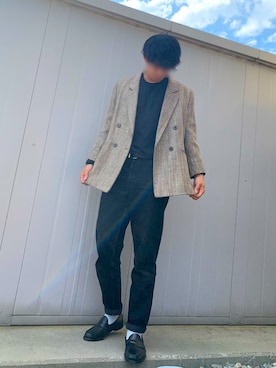 「アイテム（レインシューズ）」を使った、bassarさん（メンズ・174cm）の秋コーディネート