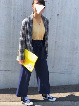 「CONVERSE（コンバース）のconverse（コンバース） ALL STAR OX（オールスターOX）（スニーカー）」を使った、skip_officialさん（レディース・163cm）の春コーディネート