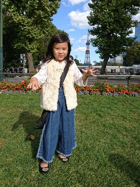 「ZARA（ザラ）のアイテム（その他アウター）」を使った、i-momさん（キッズ・110cm）の秋コーディネート