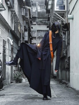 Yohji Yamamoto POUR HOMMEのスカートを使った人気ファッション