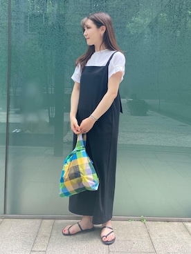 「THE STATION STORE（ザ ステーション ストア）のアイテム」を使った、K.Haradaさん（レディース・160cm）の夏コーディネート