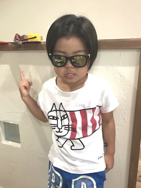「にゃんこ」｜☺︎KOTE&OTO☺︎さん（キッズ・110cm）の夏コーディネート