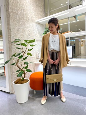 「PICHE ABAHOUSE（ピシェ アバハウス）のアイテム」を使った、Mizuki さん（レディース・152cm）の春コーディネート