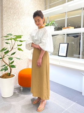 「PICHE ABAHOUSE（ピシェ アバハウス）のアイテム」を使った、Mizuki さん（レディース・152cm）の春コーディネート