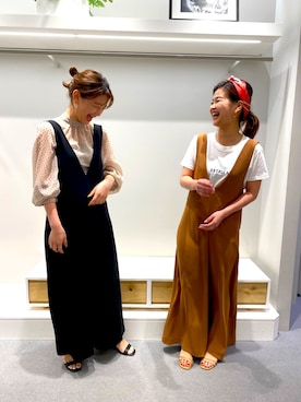 「Rouge vif（ルージュヴィフ）のアイテム（オールインワン・サロペット）」を使った、Mizuki さん（レディース・152cm）の春コーディネート
