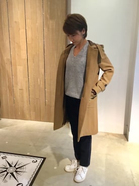 「coenスタッフスタイリング」｜「アイテム（ダッフルコート）」を使った、coen☆かなえさん（レディース・160cm）の秋コーディネート