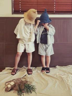 「アイテム（その他トップス）」を使った、かんでんちさん（キッズ・120cm）の夏コーディネート