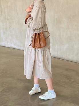 「reca（レカ）のアイテム（ワンピース/ドレス）」を使った、tonemoさん（レディース・162cm）の春コーディネート