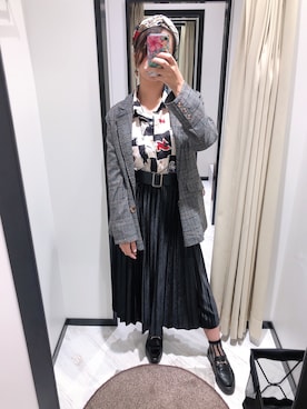 「Libby&Rose（リビーアンドローズ）のアイテム（シャツ/ブラウス）」を使った、yukiさん（レディース・158cm）の秋コーディネート