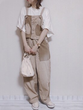 「CONVERSE（コンバース）のconverse（コンバース） ALL STAR OX（オールスターOX）（スニーカー）」を使った、sakiさん（レディース・160cm）の夏コーディネート