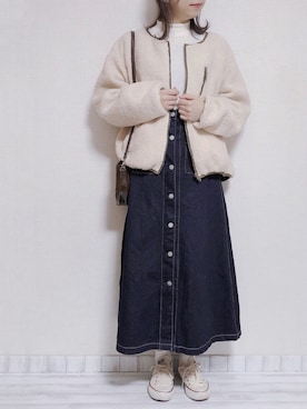 「CONVERSE（コンバース）のconverse（コンバース） ALL STAR OX（オールスターOX）（スニーカー）」を使った、sakiさん（レディース・159cm）の秋コーディネート