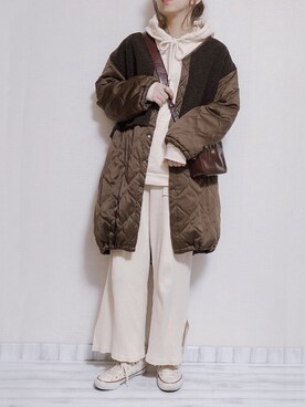 「CONVERSE（コンバース）のconverse（コンバース） ALL STAR OX（オールスターOX）（スニーカー）」を使った、sakiさん（レディース・159cm）の冬コーディネート