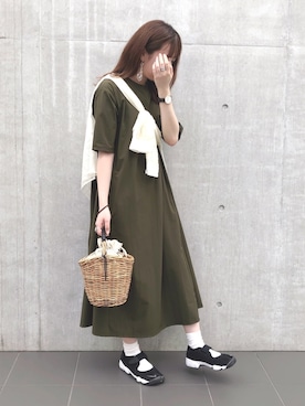 「たすき掛け」｜「アイテム（その他）」を使った、sakiさん（レディース・159cm）の夏コーディネート