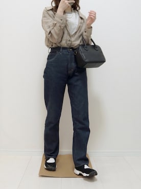 「アイテム（その他、グレー系）」を使った、sakiさん（レディース・159cm）の春コーディネート
