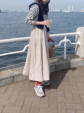 「セントジェームス」｜「アイテム（その他）」を使った、sakiさん（レディース・159cm）の春コーディネート
