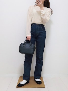 「ニットキャミソール」｜「アイテム（その他）」を使った、sakiさん（レディース・159cm）の春コーディネート
