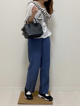 「アイテム（その他、グレー系）」を使った、sakiさん（レディース・159cm）の春コーディネート