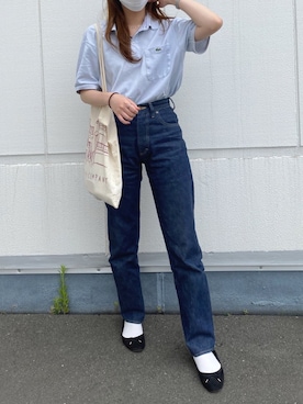 「ラコステ」｜「アイテム（その他）」を使った、sakiさん（レディース・159cm）の夏コーディネート