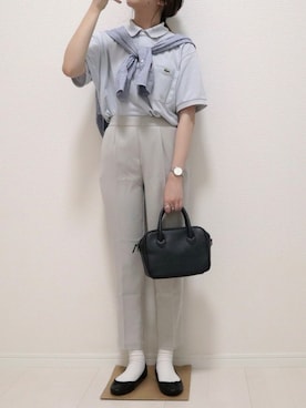 「ラコステ」｜「アイテム（その他）」を使った、sakiさん（レディース・159cm）の夏コーディネート