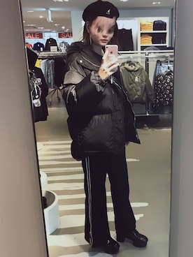 「EMODA」｜「アイテム（ハンチング/ベレー帽）」を使った、exxx24k_maさん（レディース・169cm）の冬コーディネート