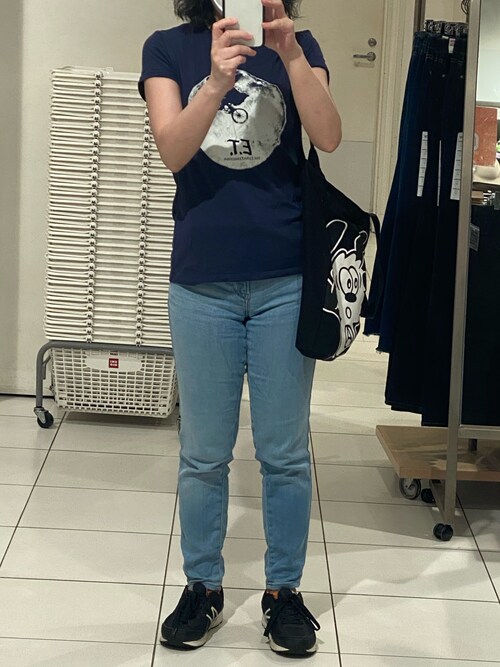 スリム テーパード アンクル ジーンズ