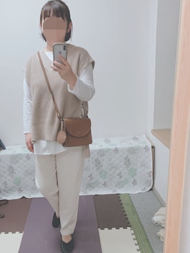 「rps（アールピーエス）のアイテム（ベスト）」を使った、ゆかちんさん（レディース・162cm）の秋コーディネート