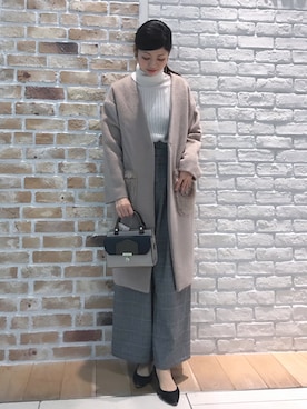 「ポケットファー」｜Funatto♡さん（レディース・161cm）の冬コーディネート