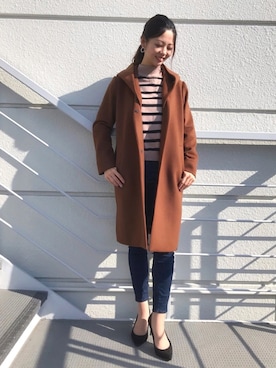 「YECCA VECCA（イェッカヴェッカ）のアイテム（ダウンジャケット/コート）」を使った、Funatto♡さん（レディース・161cm）の秋コーディネート