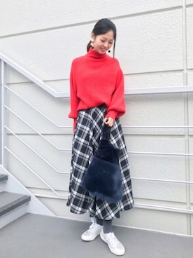 「SUPERGA（スペルガ）のアイテム」を使った、Funatto♡さん（レディース・161cm）の秋コーディネート