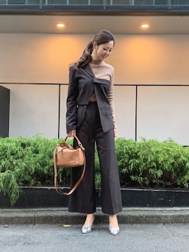 「Ameri（アメリ）のアイテム（トップス）」を使った、Funatto♡さん（レディース・161cm）の冬コーディネート