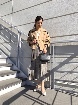 「YECCA VECCA（イェッカヴェッカ）のアイテム」を使った、Funatto♡さん（レディース・161cm）の冬コーディネート