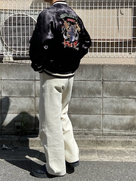 「schott（ショット）のアイテム（その他アウター）」を使った、T.Sさん（メンズ・177cm）の春コーディネート