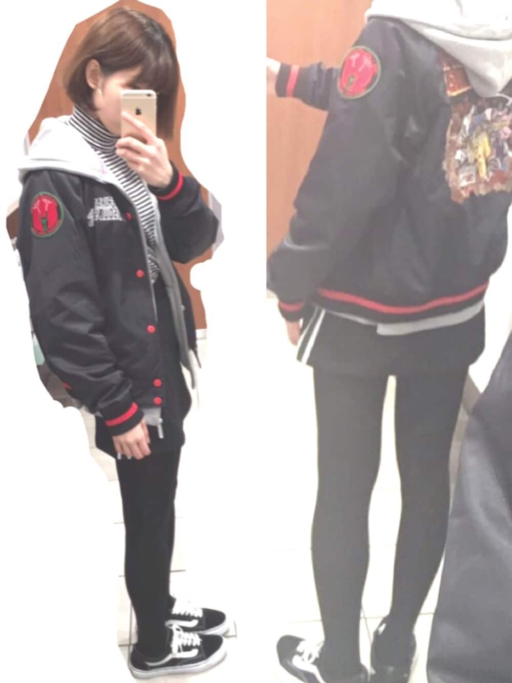 「ootd、カジュアル、ユニクロ、VANS、WEGO、スニーカー、パーカー」｜「UNIQLOのアイテム（ニット/セーター、ブラック系）」を使った、fuさん（レディース・165cm）の冬コーディネートの1枚目の写真