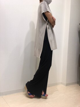 「INTERPLANET（インタープラネット）のアイテム（ベスト）」を使った、堺北花田INTERPLANETさん（レディース・161cm）の夏コーディネート