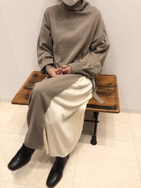 「お洒落好きな人と繋がりたい」｜「アイテム（ブーツ）」を使った、堺北花田INTERPLANETさん（レディース・161cm）の秋コーディネート