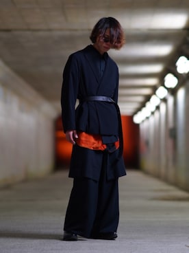 「ETHOSENS（エトセンス）のアイテム（ベルト）」を使った、たぱおなさん（メンズ・170cm）の春コーディネート