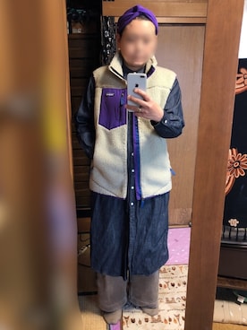 「レトロX」｜「アイテム（ワンピース/ドレス）」を使った、まぁこさんさん（レディース・169cm）の冬コーディネート