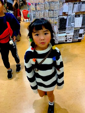 「NET（ネット）のアイテム」を使った、yuriさん（キッズ・110cm）の冬コーディネート
