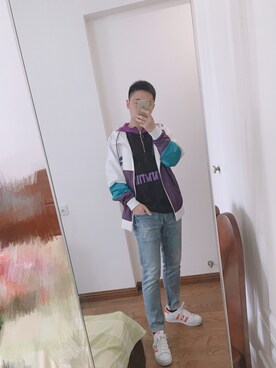 「アイテム（モッズコート、その他）」を使った、Echoさん（メンズ・172cm）の秋コーディネート
