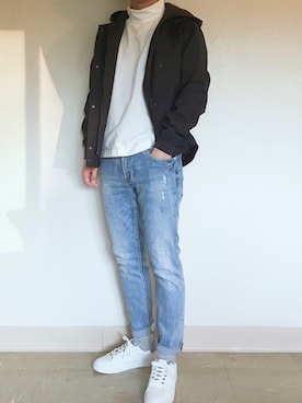 「EXPRESS（エクスプレス）のアイテム（シューズ）」を使った、Echoさん（メンズ・172cm）の秋コーディネート