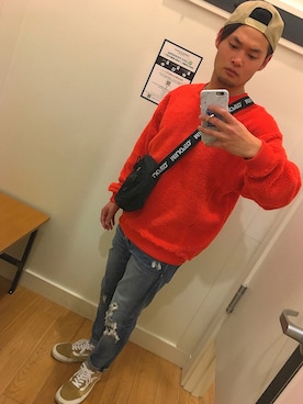 「FREAK'S STORE（フリークスストア）のアイテム（スウェット）」を使った、yuyaさん（メンズ・165cm）の冬コーディネート