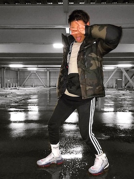 「MILKFED.」｜「アイテム（ダウンジャケット/コート）」を使った、yuyaさん（メンズ・165cm）の春コーディネート
