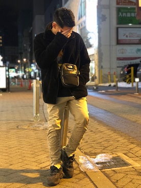「ストリートカジュアル」｜「アイテム（その他アウター）」を使った、yuyaさん（メンズ・165cm）の冬コーディネート