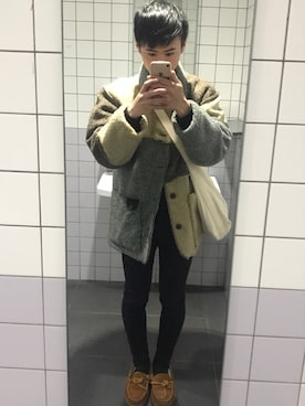 「YEVS（イーブス）のアイテム（その他シューズ）」を使った、Fumiya Nakaoさん（メンズ・163cm）の春コーディネート