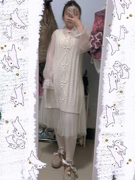 「ONLY（オンリー）のアイテム（ワンピース/ドレス）」を使った、songsssssさん（レディース・153cm）の冬コーディネート