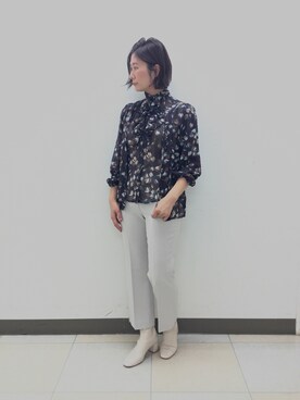 「NARACAMICIE（ナラカミーチェ）のアイテム（シャツ/ブラウス）」を使った、telo2.8さん（レディース・164cm）の冬コーディネート